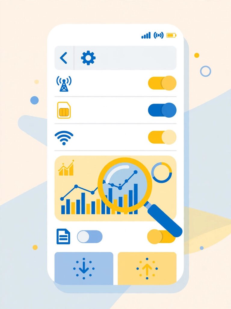 Check mobile data usage per app settings