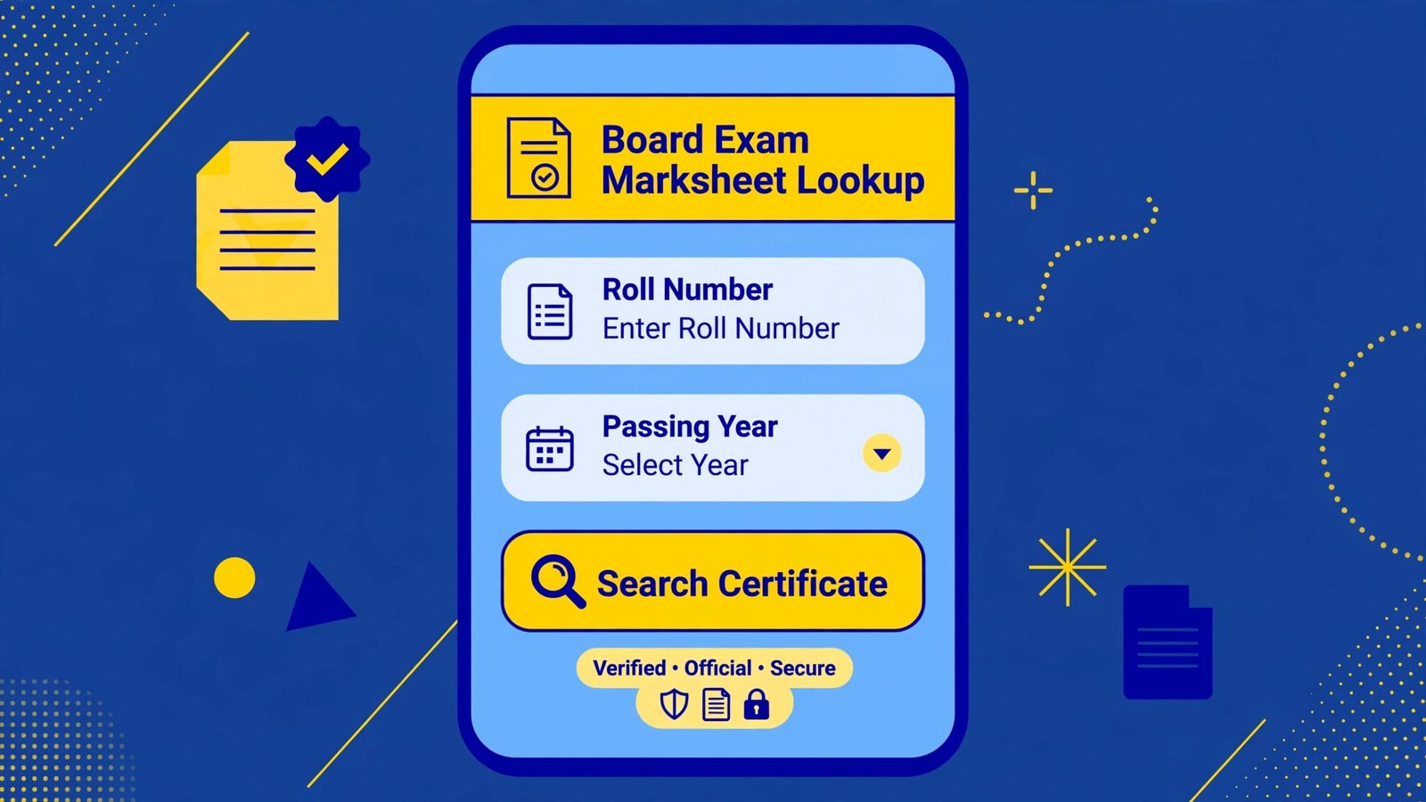 DigiLocker board marksheet roll number and year of passing entry