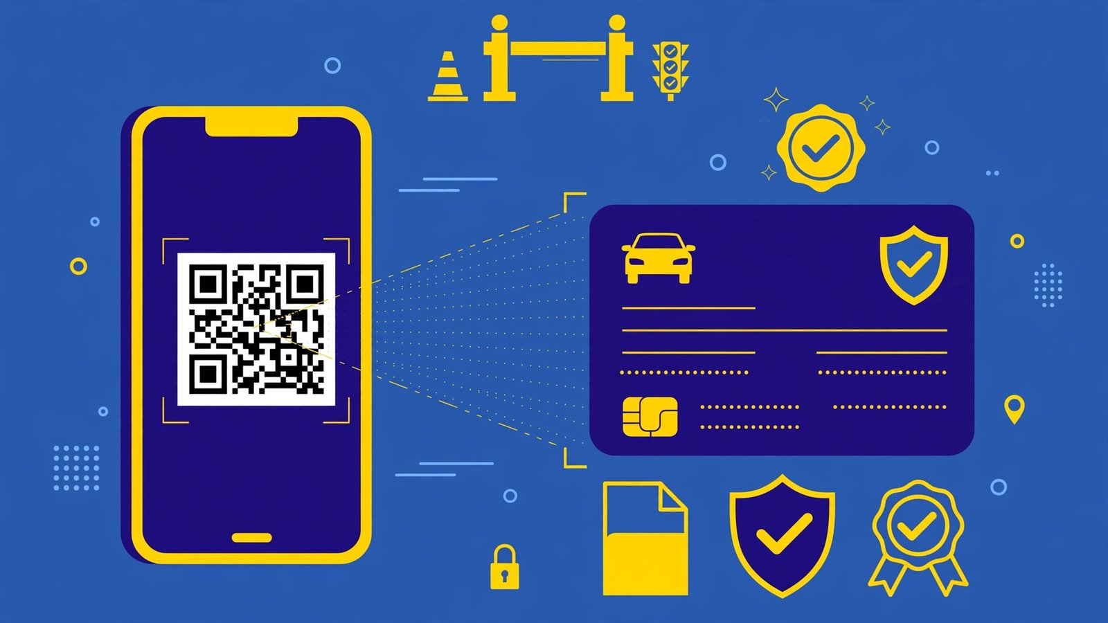 Traffic police QR verification of DigiLocker digital driving licence