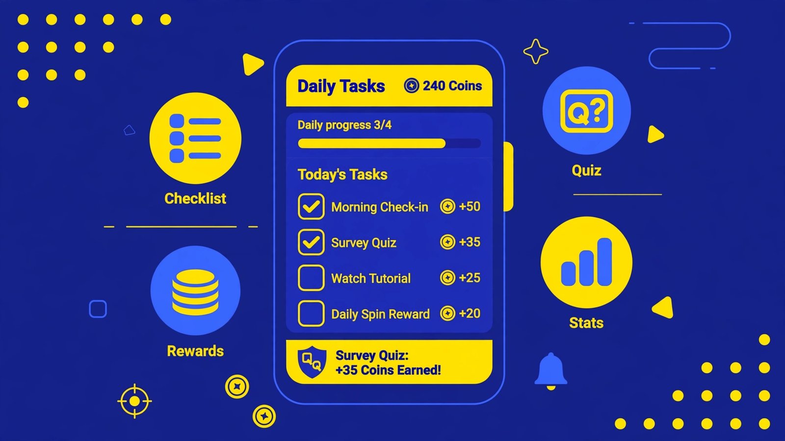 Earn coins with daily tasks surveys and offers in reward apps