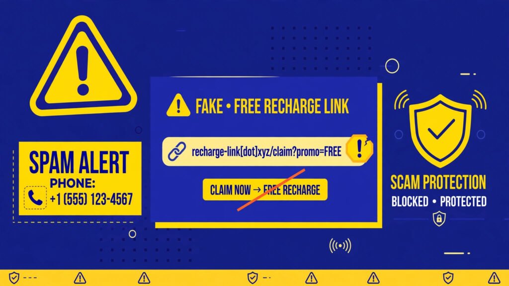 Warning signs of free Airtel recharge scam websites and fake offers