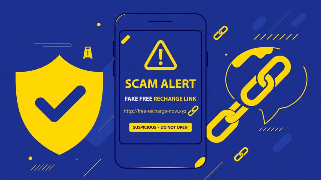 Free recharge scam warning signs OTP and fake recharge generator