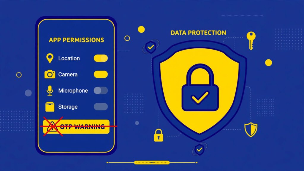Recharge app asking OTP and dangerous permissions scam warning
